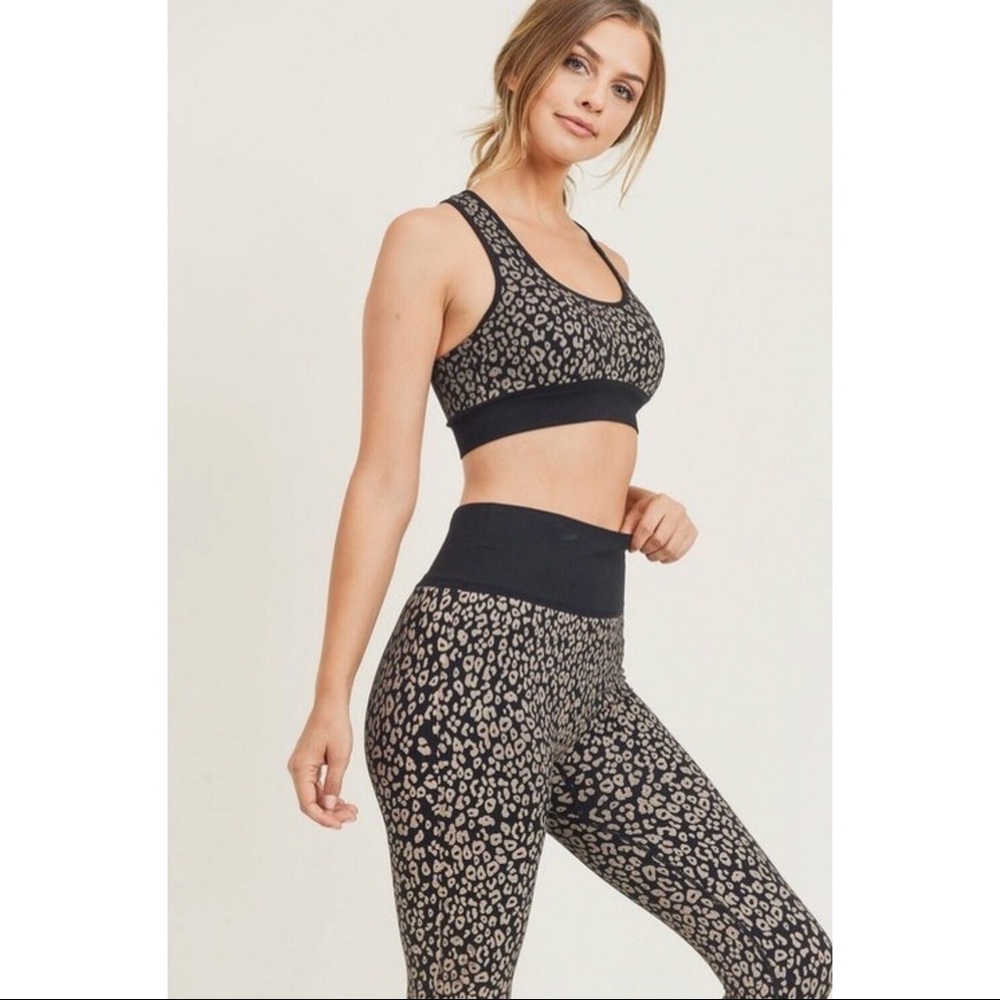 Lexi Black Bralette and Leggings Set - Picture 1 of 6